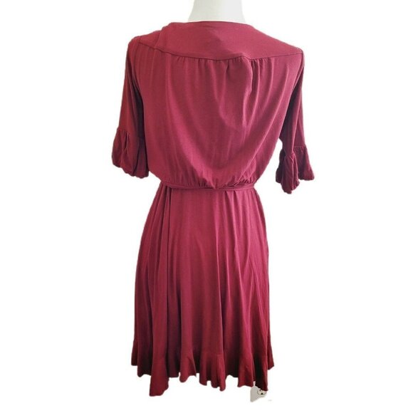 Karen Alexander Vintage wrap dress with ruffles, size S , Red Made in USA A10 - Picture 11 of 11